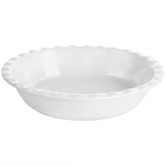 Martha Stewart 10" White Ceramic Pie Dish
